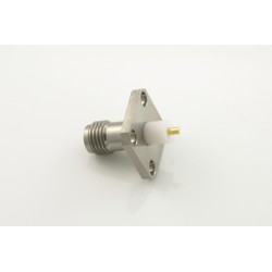 SMA Connector (Female)  Four holes -  18GHz, stainless steel body