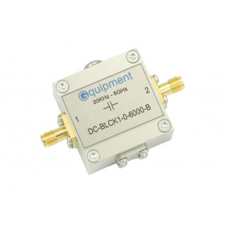 DC block 20 KHz - 6 GHz, aluminium enclosure