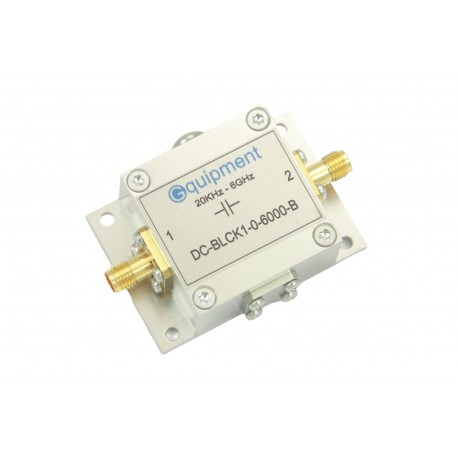 DC block 20 KHz - 6 GHz, Aluminium enclosure, With mounting flange