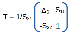 S to T parameter matrix tranformation