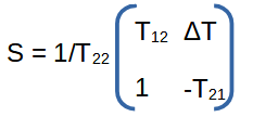 T to S matrix transformation