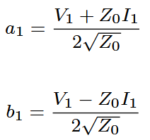 S-parameters power wave definitions