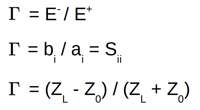 S-parameters transmission coefficient formulas