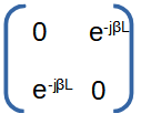 S-parameter matrix of a transmission line